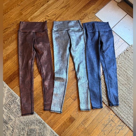 ALO Yoga Other - ALO Airbrush Metallic High Rise Leggings 3 Pairs size: Small